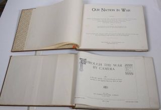 1898 HC 2 Vol Book Set PEARSON ' s WAR PICTURES & OUR NATION IN WAR Spanish & US 2
