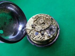 Vintage T.  Faver Fusee Pocket Watch English Key Wind Engraved Face On Movement