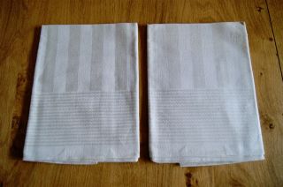 Antique Linen Huckaback Towels Stripes 38 " X 18.  5 " H5