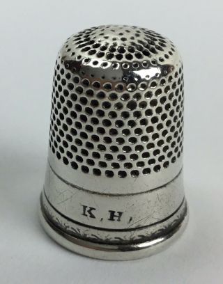 Antique Vintage Sterling Silver 925 Size 5 Thimble Victorian Sewing Collectible