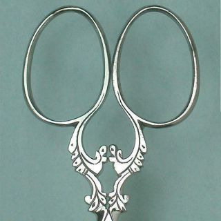Fancy Antique Cut Steel Embroidery Scissors French Circa 1900s