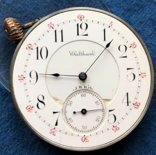 12s Waltham Maximus Pocket Watch Movement - Riverside 21 Jewel