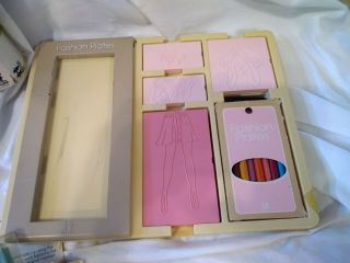 Vintage 1978 Tomy Fashion Plates Draw Kit 2508 & 2510 Designer Coloring 2