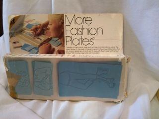 Vintage 1978 Tomy Fashion Plates Draw Kit 2508 & 2510 Designer Coloring 4