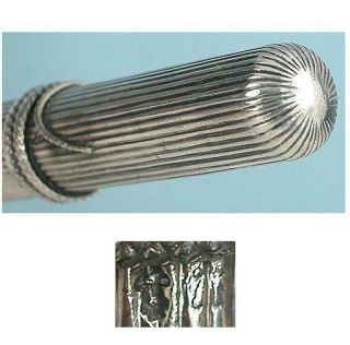 Antique Solid Silver Needle Case w/ Snake Dutch Hallmarks Circa 1860 3