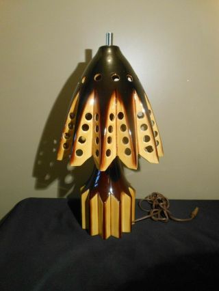 Vintage Mid Century Modern Space Age Rocket Ceramic Table Lamp Chalvignac Quebec