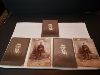Camp Alger Va.  Spanish American War? Soldier Rifle Cabinet Card Photo Medal Pa