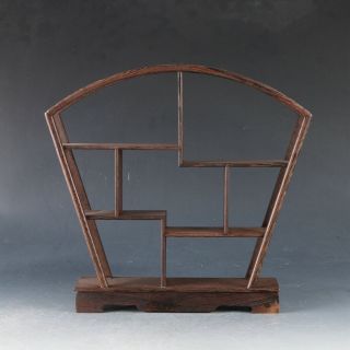 Pretty Wood Stand /shelf For Netsuke / Snuff Bottles Or Curios