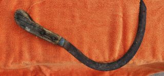 Three (3) Antique Hand Sickles Scythes Farm Tools Primitive Axe Corn Tool 4
