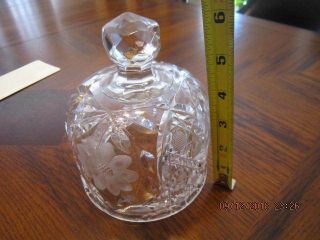 Antique Brilliant Cut Glass Butter / Cheese Dish with Dome Lid 6 