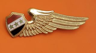 Syria Air Force Wing Pin Badge 1963 - 1991 J.  P.  Gaunt&son England