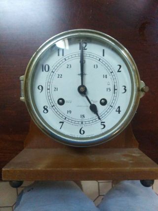 Antique Swift West German Mantle Clock Morning Dog Watch Ships Strike Eight Day