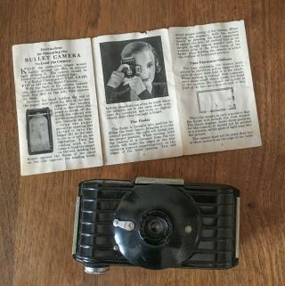1937 Streamline Kodak Bullet Camera W Box Bakelite Art Deco Walter Dorwin Teague