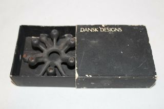 Vtg Mid Century Dansk Designs Danish Cast Iron Frog Sputnick Black Box 5