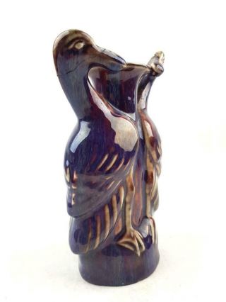 Antique Chinese Flambe Glazed Double Bird Vase,  19th C,  Very Rare Form 2