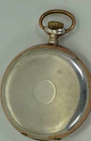 Historic WWI German Pilot ' s award Junghans silver AUTOMATON DIAL pocket watch. 5