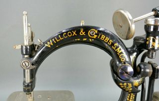 Antique Willcox & Gibbs Automatic 4 Mode Chain Stitch Miniature Sewing Machine 2