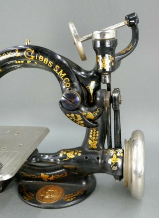 Antique Willcox & Gibbs Automatic 4 Mode Chain Stitch Miniature Sewing Machine 3