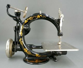 Antique Willcox & Gibbs Automatic 4 Mode Chain Stitch Miniature Sewing Machine 9