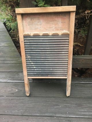 Vintage Antique National Washboard Co The Brass King NO.  801 Old Wash Board 5