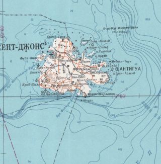 Russian Soviet Military Topographic Maps - ST JOHN ' S (Antigua and Barbuda) 2