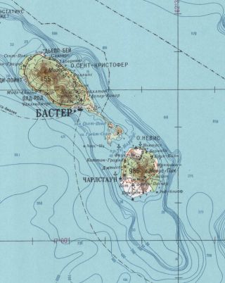 Russian Soviet Military Topographic Maps - ST JOHN ' S (Antigua and Barbuda) 3