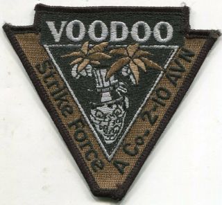 Us Army Voodoo Strike Force A Co - 2 - 10 Avn Dcu Tan Patch