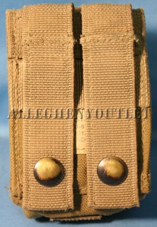 SET OF 2 - USMC Eagle Industries HAND GRENADE POUCHES Frag Coyote MOLLE II USGI 2