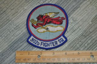 Usaf 302d Fighter Squadron 302 Fs F - 22 Patch Af Reserve Alaska Hook & Loop