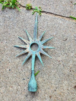 Antique Lightning Rod Weathervane Starburst Point