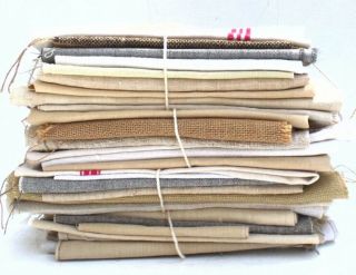 Bundle French Linen Hemp Hessian Vintage & Antique /scrap Pack / Crafts