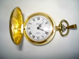 Vintage Arnex France 17 Jewel Pocket Watch Gold Hunter Case Exc Running Cond