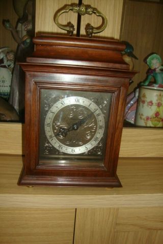 Rare Vintage Rotherhams Wooden Case Bracket 8 Day Mantel Clock