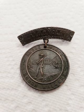 1898 1st Rhode Island Vols Rough Walkers Medal Span Am