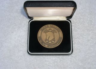 Mare Island Naval Shipyard Vallejo Ca Brass Metal Medallion In Case
