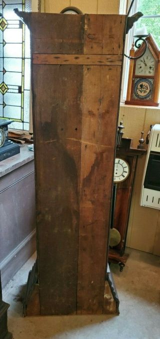 Antique Tall Case / Grandfather Clock w/ Birdcage Movement c.  1740 5