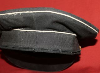 Vintage Soviet Russian Military Naval Navy Captain Visor Hat With Cockade 6