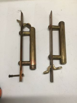 Vintage Very Heavy Brass/copper Door Handle Set