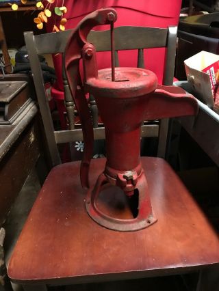 Red Cast Iron Hand Pump Dempster