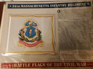 54th Massachusetts Infantry Regiment Battle Flags Of The Civil War Patch