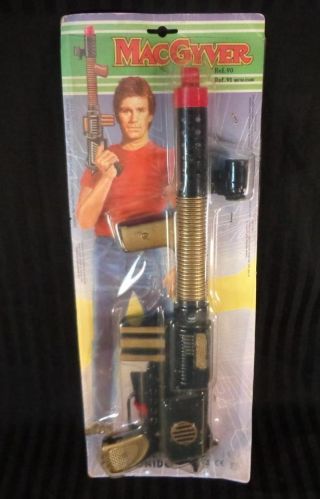 Vintage 1987 Macgyver Toy Rapid Trigger Gun Toy Extremely Rare Spain Tv 80 