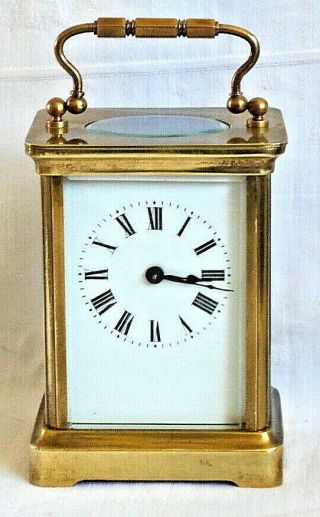 Late C19th French Brass Carriage Clock