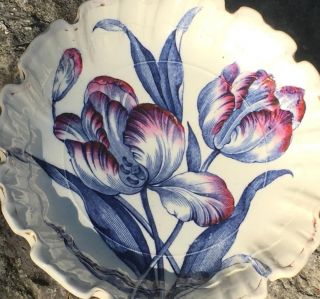 GREAT ANTIQUE 1870s BROWN - WESTHEAD,  MOORE & Co TRANSFERWARE PLATE - FIELD FLOWERS 8