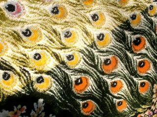 Vintage Peacock,  Swan,  Floral Tapestry,  Deep Colors 4