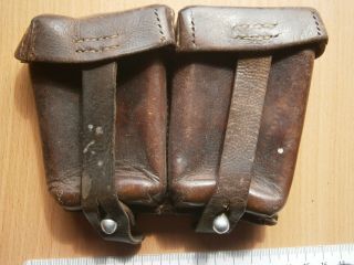 1939 Wwii German Army Leather Ammo Pouch Version Yugoslavia Partisan Case Holder