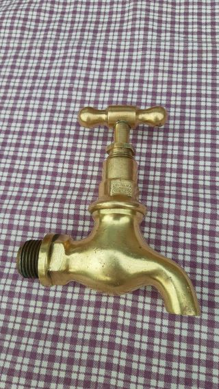 Antique Brass Tap B.  A.  W Garden Sink Stables Basin Victorian Tank Urn Old Water