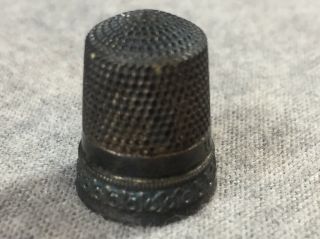 Vintage Sterling Silver Thimble Size 10