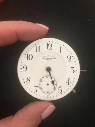 Vintage Glashutte Pocket Watch Movement For Parts/repair 051503