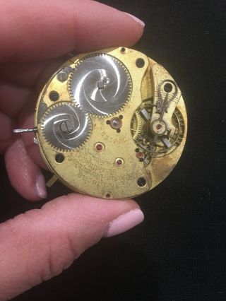 Vintage glashutte pocket watch movement For Parts/repair 051503 3