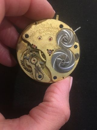 Vintage glashutte pocket watch movement For Parts/repair 051503 4